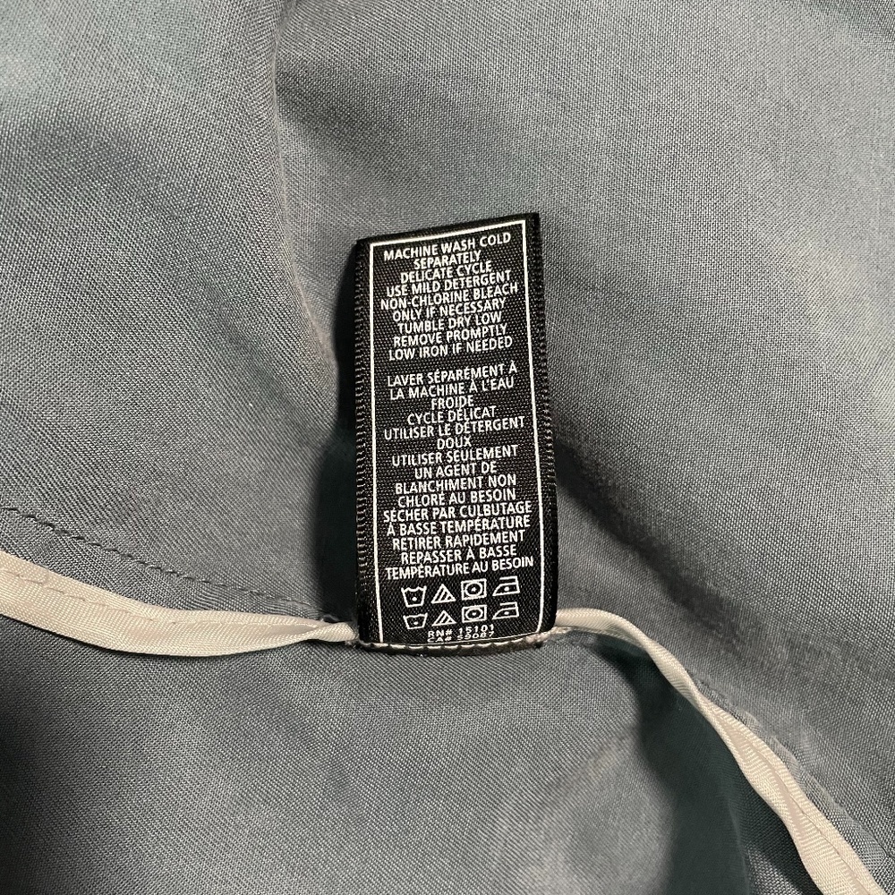 7 For all Mankind Blue Lightweight Trench Coat - Picture 11 of 12